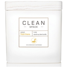 Clean Space Fresh Linens Scented Candle 227 ml