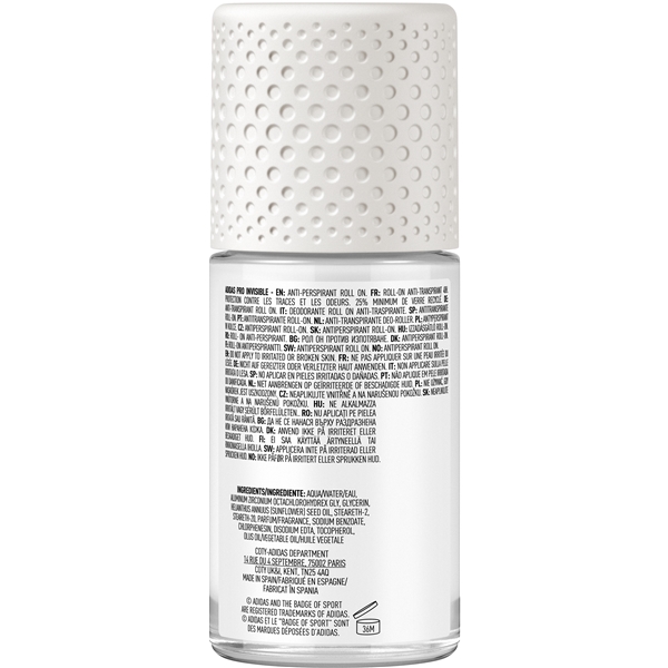 Adidas Pro Invisible Woman - Roll On Deodorant (Bild 2 av 3)