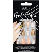 1 set - Ardell Nail Addict Pink Marble & Gold