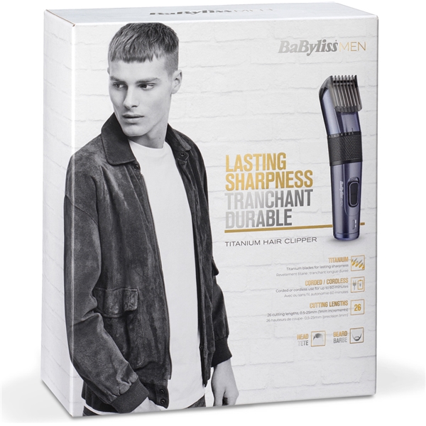 BaByliss E976E Hair Clipper Titanium (Bild 4 av 4)