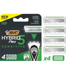 BIC Hybrid Flex 5 Sensitive Blades 4 st/paket