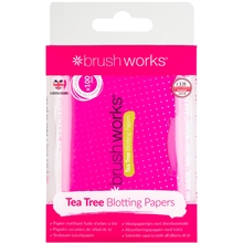 100 st/paket - Brushworks Tea Tree Blotting Papers