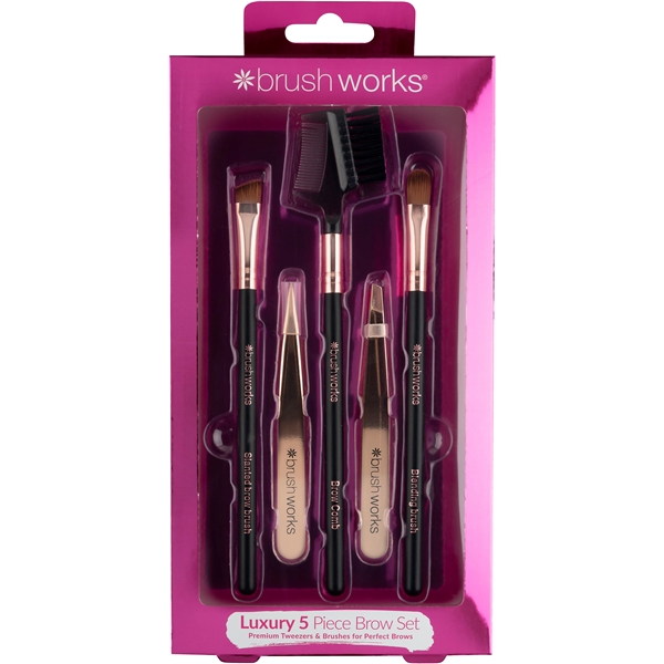 Brushworks HD Luxury Brow Set - Rose Gold