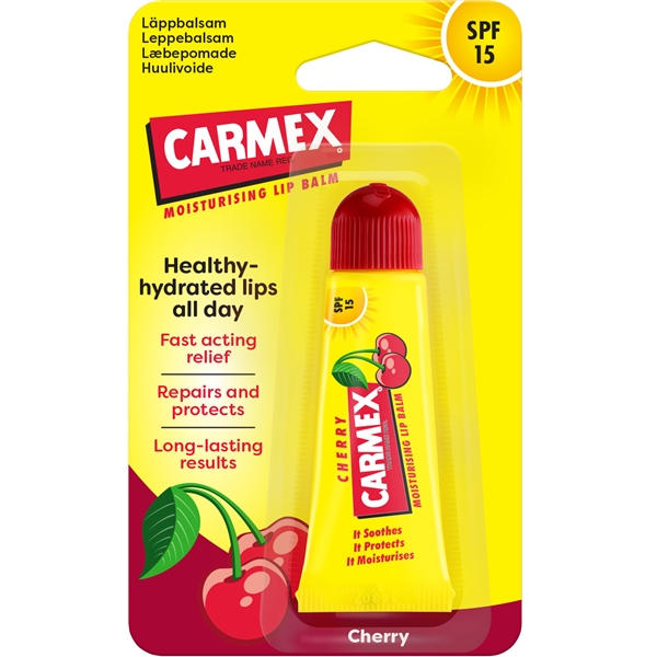 Carmex Lip Balm Cherry Tube SPF15 (Bild 1 av 3)