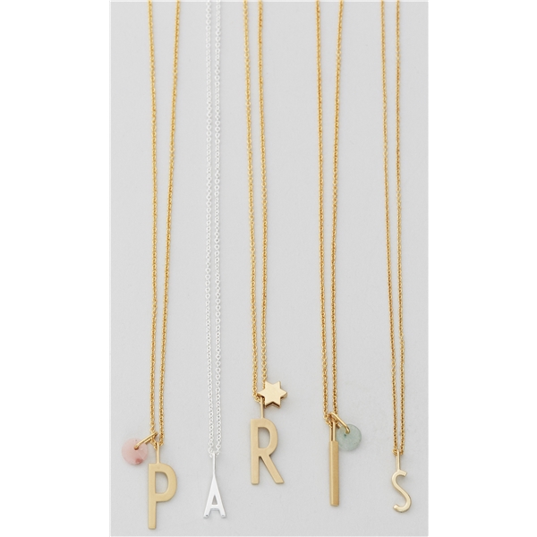 Design Letters Necklace Chain 60 cm Gold (Bild 2 av 2)