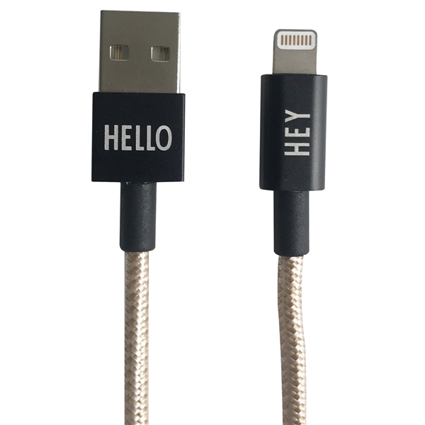 Design Letters Lightning Cable 1 Meter Gold (Bild 1 av 2)