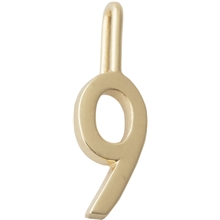 No. 009 009 - Design Letters Lucky Numbers 10 mm Gold 0-9