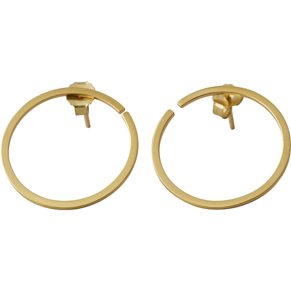 Design Letters Earring Hoops 24 mm Gold (Bild 1 av 3)