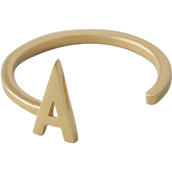 Design Letters Ring Gold A-Z (Bild 1 av 2)