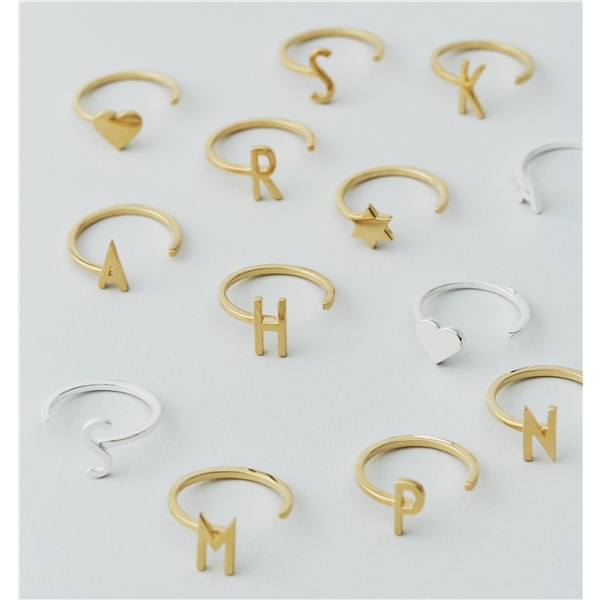 Design Letters Ring Silver A-Z (Bild 2 av 2)