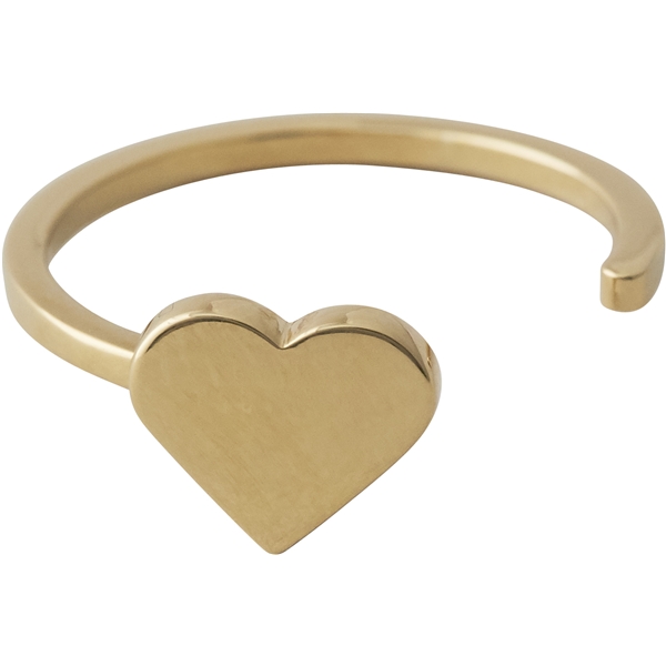 Design Letters Heart Ring Gold (Bild 1 av 3)