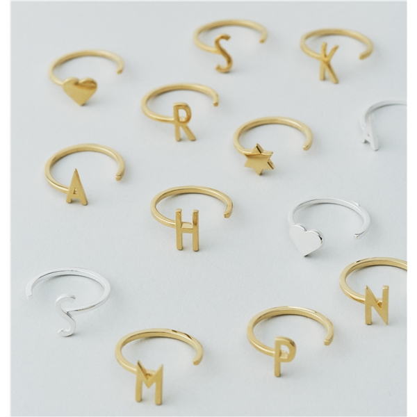 Design Letters Heart Ring Gold (Bild 2 av 3)