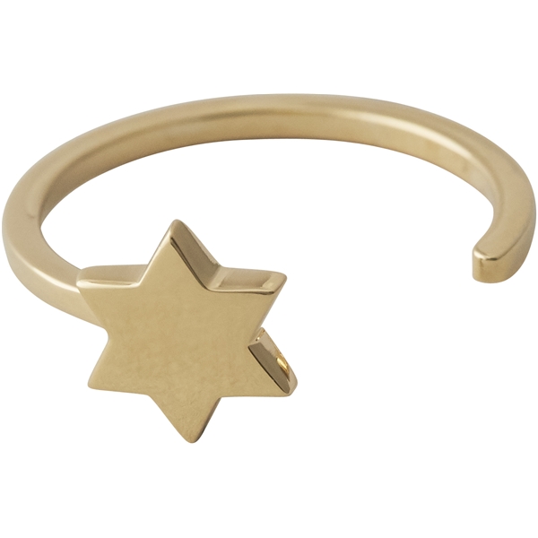 Design Letters Star Ring Gold (Bild 1 av 2)