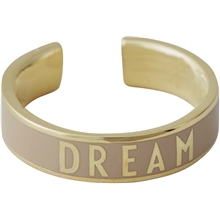 Beige - Design Letters Word Candy Ring