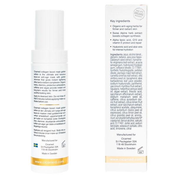 Cicamed Science Golden Collagen Boost Mask (Bild 2 av 2)