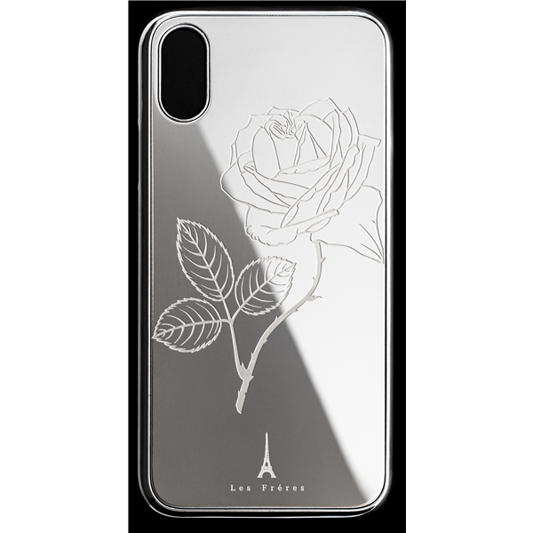 Les Fréres Silver Flower iPhone Case