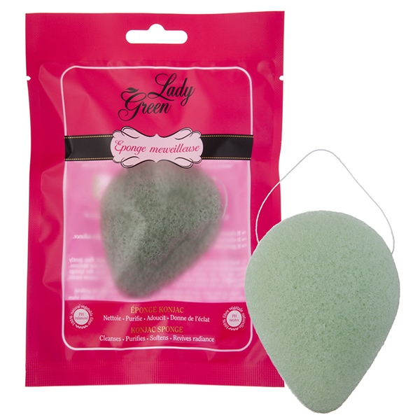 Konjac Sponge Aloe Vera Lady Green Rengöring