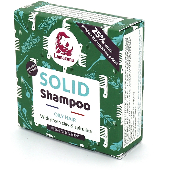 Lamazuna Solid Shampoo Oily Hair w Green Clay (Bild 1 av 3)