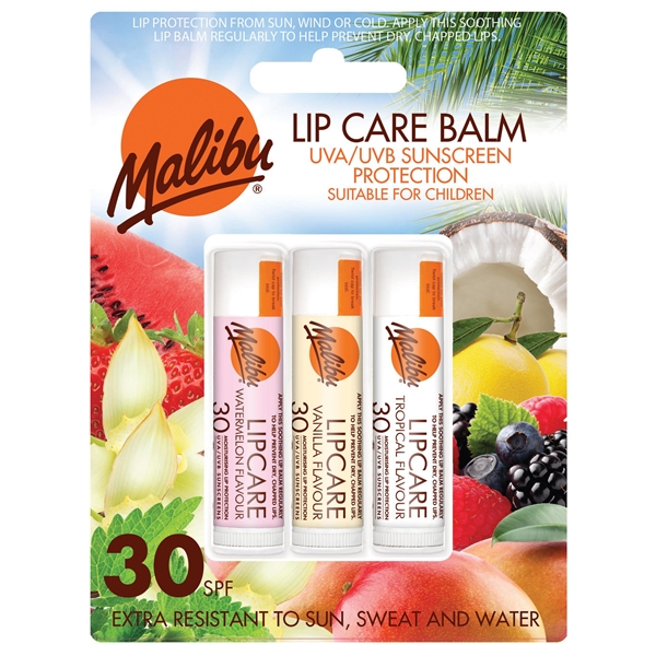 Malibu Lip Care Balm Set SPF 30 Solprodukter