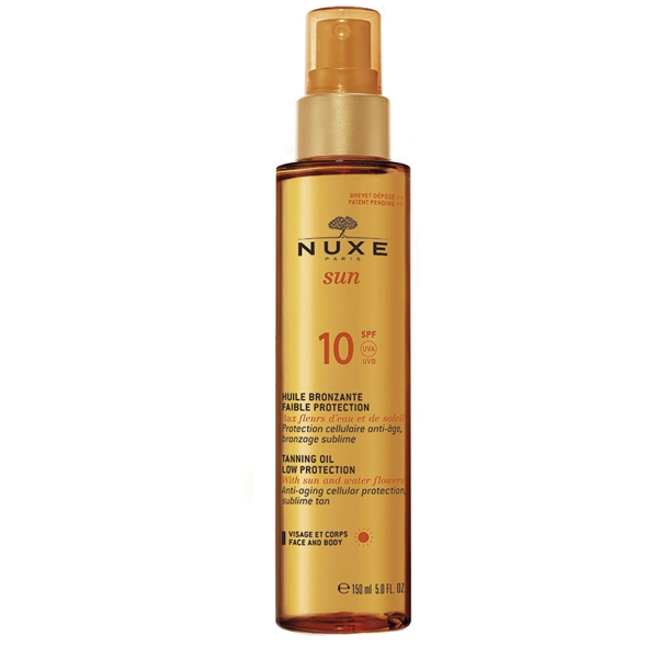 Nuxe SUN Tanning Oil for Face and Body SPF 10 (Bild 1 av 2)