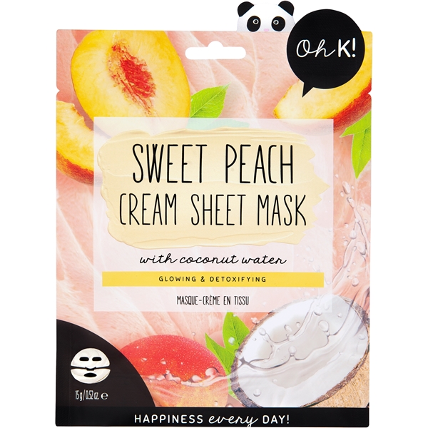 Oh K! Sweet Peach Cream Sheet Mask (Bild 1 av 4)
