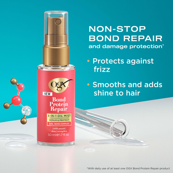 OGX Bond Protein Repair 3-in-1 Oil Mist (Bild 3 av 5)