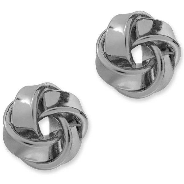 96324-02 PEARLS FOR GIRLS Mini Knot Silver Earring