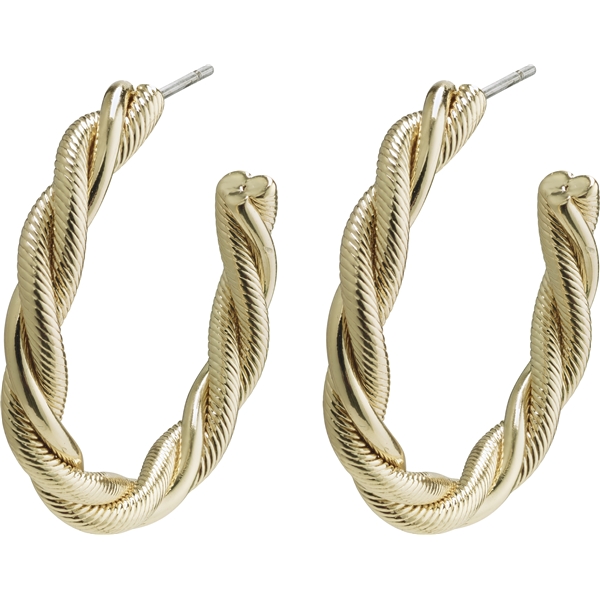 26202-2063 Baya Twisted Creole Earrings (Bild 1 av 2)