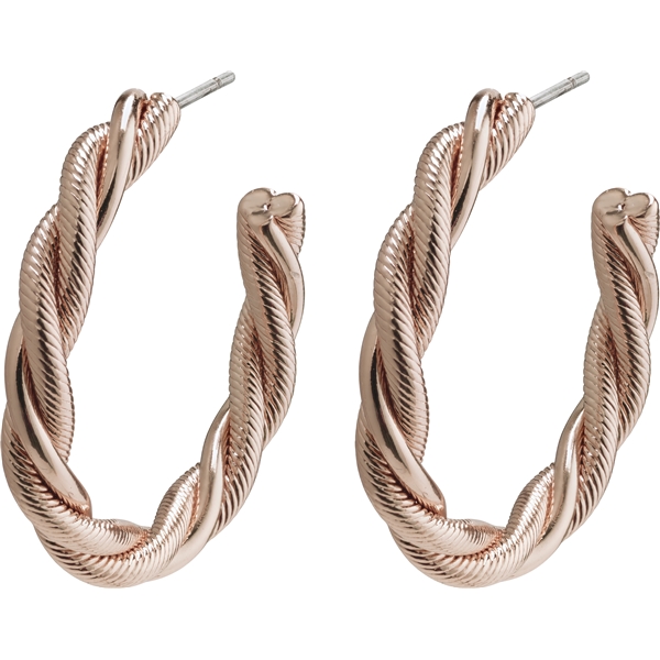 26202-4063 Baya Twisted Rose Gold Earrings (Bild 1 av 2)