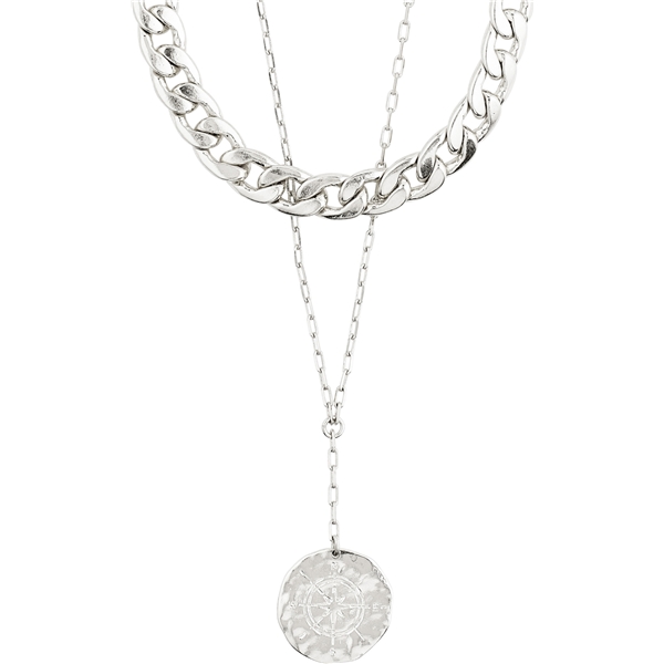 10211-6001 Compass Double Silver Plated Necklace (Bild 2 av 4)