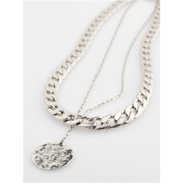 10211-6001 Compass Double Silver Plated Necklace (Bild 4 av 4)