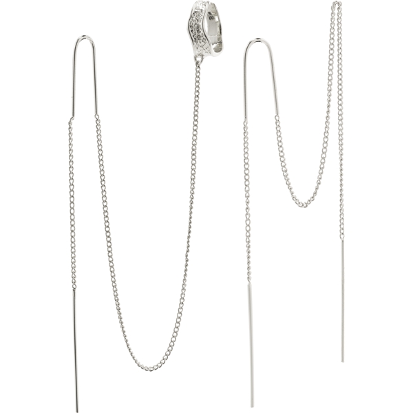26221-6053 AIDA Asymmetric Long Chain Earrings (Bild 1 av 2)