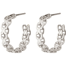 1 set - 14223-6003 PEACE Chain Hoop Earrings