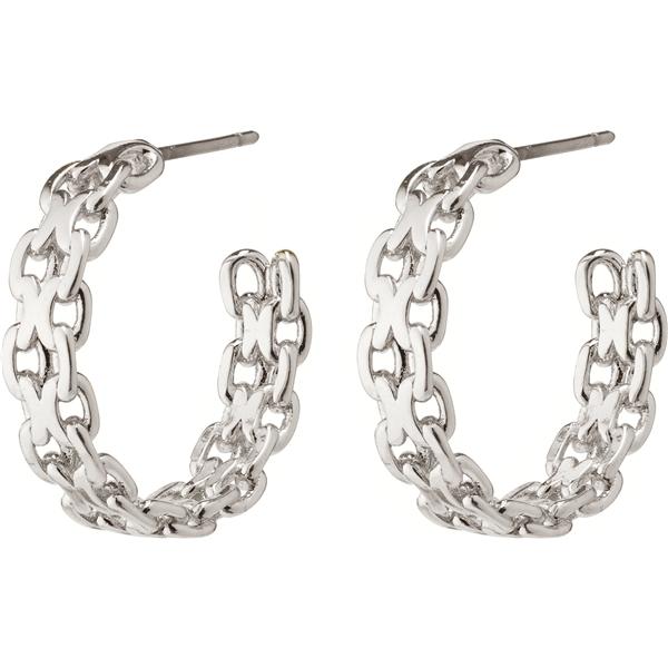 14223-6003 PEACE Chain Hoop Earrings (Bild 1 av 3)