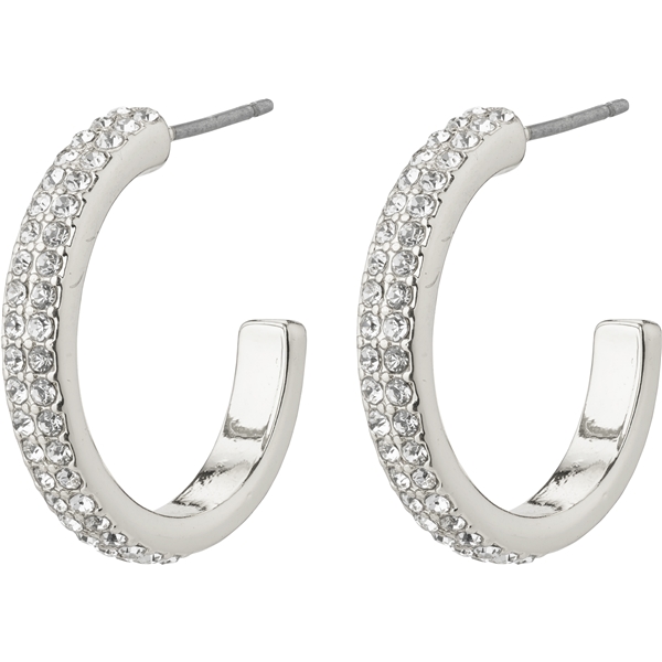 11233-6003 HEAT Crystal Hoop Silver Earrings (Bild 1 av 4)