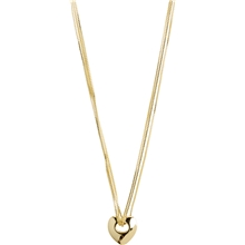 12234-2001 WAVE Heart Necklace Gold Plated