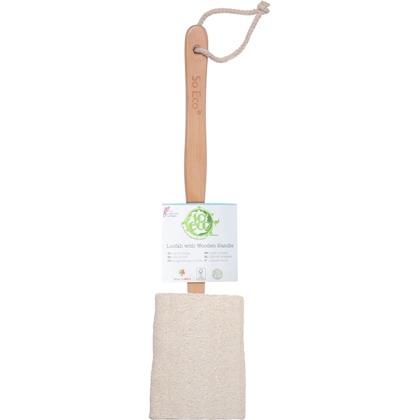 So Eco Flat Loofah with Wooden Handle