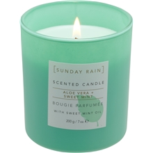 200 gram - Sunday Rain Aloe & Sweet Mint Candle