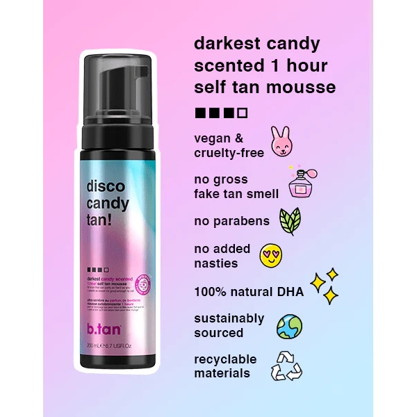 Disco Candy Tan! Self Tan Mousse (Bild 3 av 6)