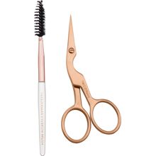 Gold Brow Shaping Scissors & Brush