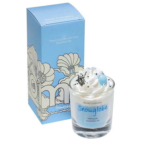 Snowglobe Piped Candle
