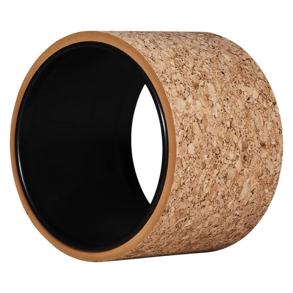 Travel yoga wheel cork