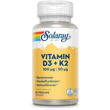 Solaray Vitamin D3 & K2 60 kapslar