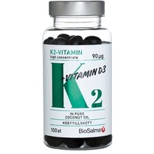 100 kapslar - BioSalma K2 90µg + D3-vitamin 25µg