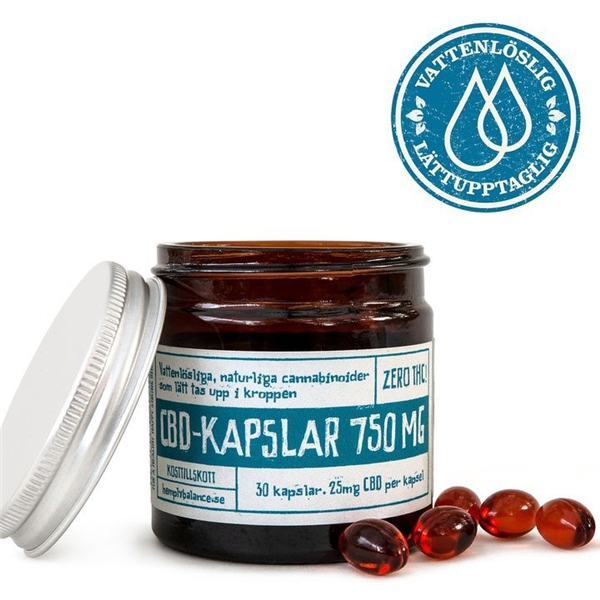 CBD kapslar 750mg vattenlöslig