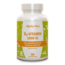 90 tabletter - D3-vitamin 1000IE
