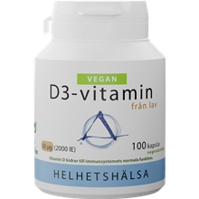 100 kapslar - D3-vitamin Vegan 50 mcg