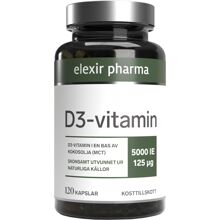120 kapslar - Elexir D3-Vitamin 5000IE