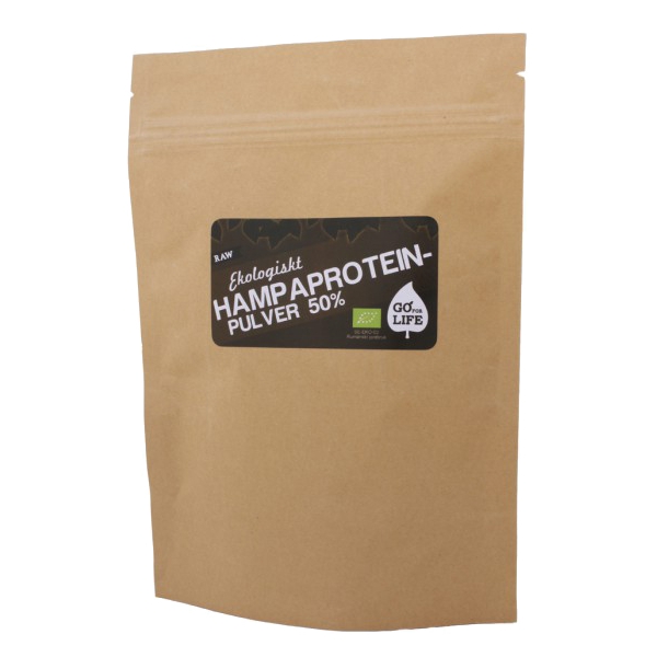 Hampapulver 50% protein Raw Eko (Bild 1 av 2)