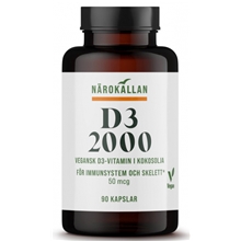 90 kapslar - D3 2000 Vegan